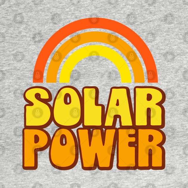 Retro Rainbow Solar Power by Jitterfly